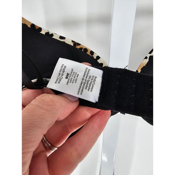 Simply Basic Womens Sz 36B Classic T Shirt Bra Leopard Print NEW - Picture 5 of 5